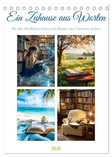 Kerstin Waurick | Ein Zuhause aus Worten (Tischkalender 2026) - Poetischer Tischkalender für 2026 im DIN A5 Format. Genießen Sie eine inspirierende Reise durch das Jahr mit 14 einzigartigen Seiten voller Geschichten und Gedanken.