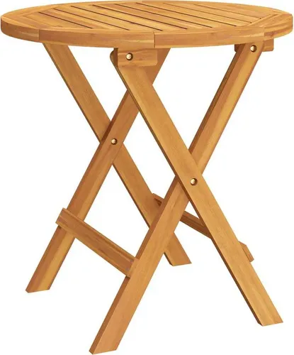 vidaXL Bistrotisch Ø46x47 cm aus massivem Akazienholz