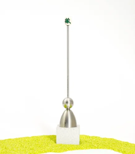 Take2 Germany - Clack 99004/27 Eierschalensollbruchstellenverursacher - Kleeblatt Design - Eierbecher aus Edelstahl mit Kleeblatt-Motiv, ideal zum einfachen Öffnen von Eierschalen und perfekt als Geschenk für Frühstücksliebhaber.