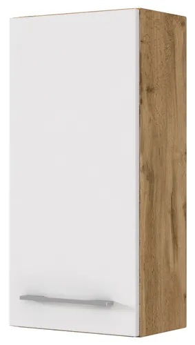 Held Möbel Hängeschrank Livorno 30 cm Wotaneiche/matt weiß - Moderner Hängeschrank mit 1 Tür und 2 Einlegeböden, ideal für platzsparende Lösungen. Hochwertige Verarbeitung aus melaminharzbeschichteter Spanplatte für langlebige Nutzung.