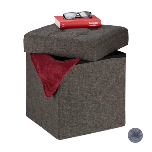 Sitzhocker mit stauraum Polsterhocker Falthocker Aufbewahrungshocker 40 L