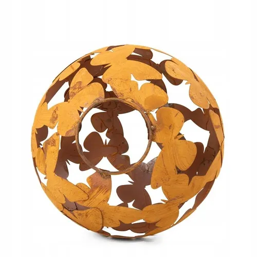 Gartenkugel Dekorative Lampe für Kerzen Stahl Rost Kugeln im freien 23 cm