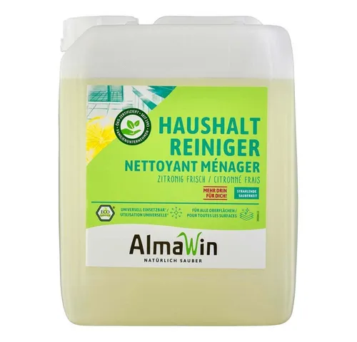Almawin Haushaltsreiniger - Zitronenstark Kanister 5L Zitronenreiniger