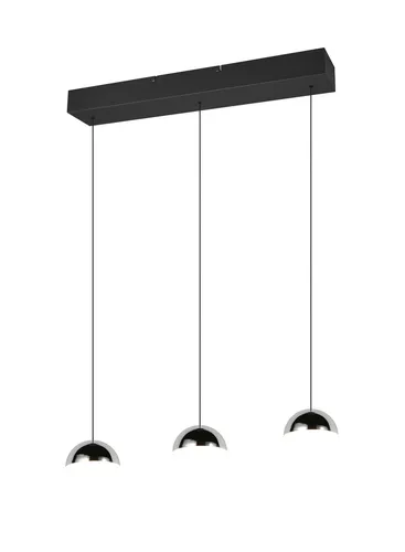 Reality Leuchten Pendelleuchte LED SANTA 62x150 cm silber - Moderne LED-Deckenlampe aus Kunststoff, 62 cm breit und 150 cm hoch. Ideal für stilvolle Beleuchtung in jedem Raum und schafft ein angenehmes Ambiente.