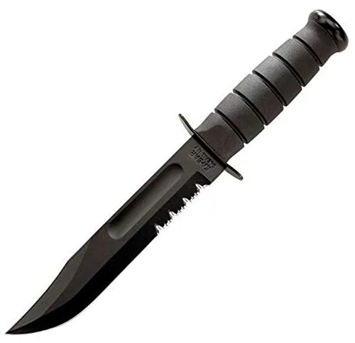 Ka-Bar - Outdoormesser - Serrated Edge mit Leather Sheath - Klingenlänge: 17,78 cm