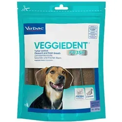 Stk VeggieDent Fresh M 15 - Pflanzliche Kaustreifen für Hunde, reduziert Zahnbelag und sorgt für frischen Atem mit innovativer Z-Form