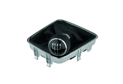 L & P Car Design Schalthebel Schaltknauf 5 Gang für VW Golf Plus Tiguan Sharan - Schalthebel Set für 5-Gang manuelle Schaltung, inklusive Schaltknauf aus Leder und Kunstleder-Schaltsack. Schnelle Plug&Play-Montage in nur 3 Minuten für eine optische Aufwertung Ihres Fahrzeugs.