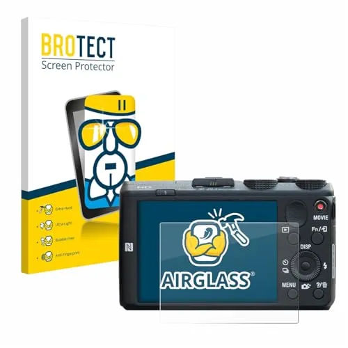BROTECT Schutzglas für Sony Cyber-Shot DSC-HX60 Schutzfolie Panzer Folie Glas Displayschutz Made in Germany [Kratzfest 9H, Anti-Fingerprint]