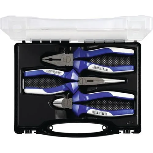 PROMAT Zangensatz 3tlg. verchromt im Kunststoffkoffer von Promat