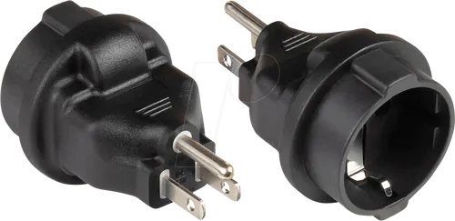 Good Connections Stromadapter USA Typ B auf Typ F - Hochwertiger Reiseadapter, max. 10 A 250 V, ideal für Reisen in die USA und Europa