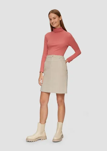 Kurzer Rock aus elastischem Cord in Beige, Größe 44 - Damenrock mit regulärer Passform und mittelhohem Bund, ideal für lässige Outfits. Der bequeme Cordstoff sorgt für Tragekomfort und die praktischen Taschen bieten zusätzlichen Nutzen.