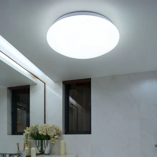 Design LED Decken Lampe Leucht Weiß Wohn Schlaf Zimmer Beleuchtung Diele Flur