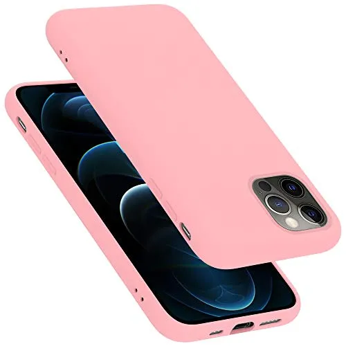 Cadorabo Hülle kompatibel mit Apple iPhone 13 PRO MAX Hülle Silikon Handyhülle für iPhone 13 PRO MAX Case aus flüssigem Silikon- Kratzfeste und stoßfeste dünne TPU Schutzhülle - Liquid PINK