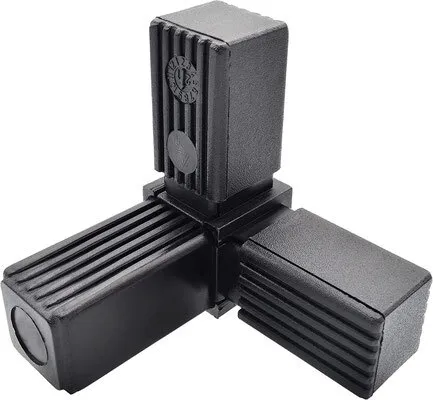 Produktbild Design61 4x Steckverbinder für Vierkantrohre mit Abgang Rohrverbinder 90° 30x2mm