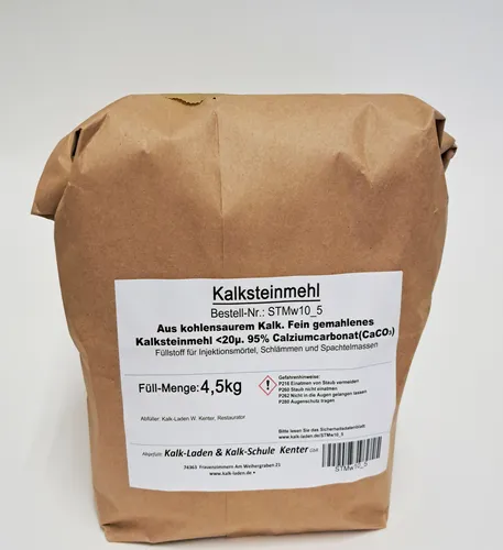 Kalksteinmehl, sehr weiß, 23 my, 4,5 kg im Beutel