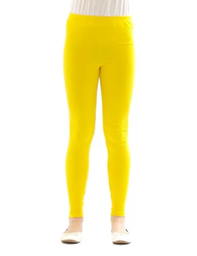 YESET Kinder Thermo M?dchen Leggings Leggins Hose lang aus Baumwolle Fleece Futter gelb 152