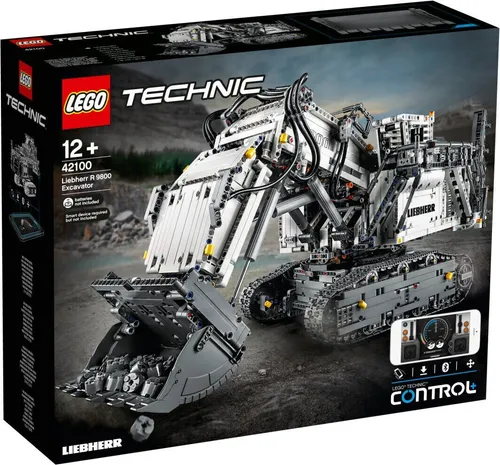 LEGO Liebherr Bagger R 9800 – Technic Baustein-Set - LEGO Technic Modell des Liebherr Baggers R 9800, mit motorisierten Funktionen und beeindruckender Detailtreue für anspruchsvolle Bauprojekte.