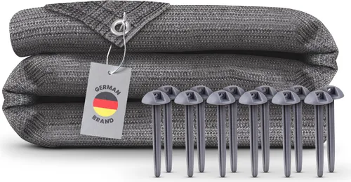 Bestlivings Vorzeltteppich 250 x 300cm - Outdoorteppich mit atmungsaktiver Struktur, die Wasser und Sand durchlässt – ideal für ein komfortables Camping-Erlebnis. Inklusive 12 Heringen für stabile Befestigung und Tragetasche für einfachen Transport.