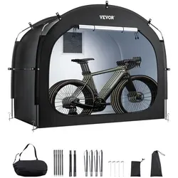 VEVOR Fahrradzelt Fahrradgarage für 4-5 Fahrräder - Sonstiges Fahrradzubehör mit PU4000mm wasserdichtem Material, belüfteten Fenstern und hochwertigem Reißverschluss - idealer Schutz für Ihre Fahrräder bei jedem Wetter.