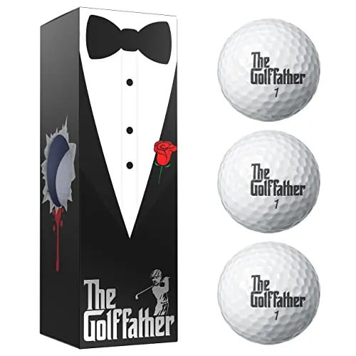 Shanker Golfbälle – The Golf Father Edition – Lustiges Scherzgeschenk für Papa-Golfer – Hülle mit 3 Turnier-Golfbällen – für Vatertag, Geburtstage, Opa