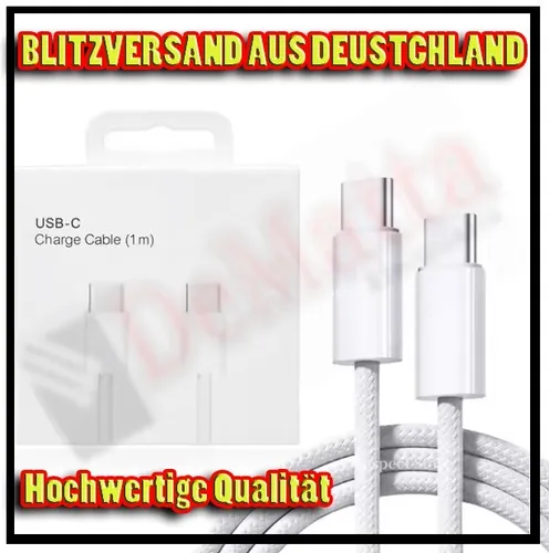 2X USB C USB C Ladekabel Beste Qualität und Hammer Preis! Nylon Schnellladekabel