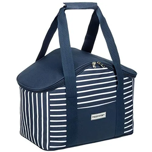anndora Kühltasche 20 L - Navy blau weiß