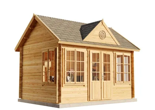 Alpholz Gartenhaus Clockhouse-28 aus Massiv-Holz