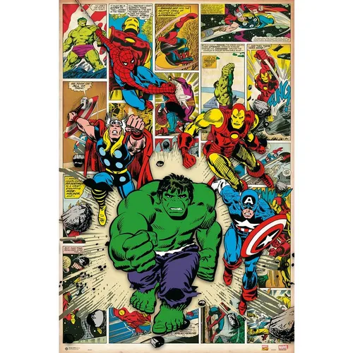 Poster MARVEL COMICS - Hulk Retro 61x91,5cm NEU 59592