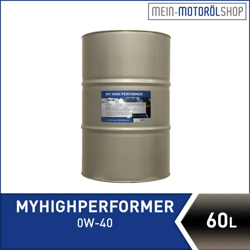My High Performer 0W-40 Motoröl VW 505 00, BMW Longlife 01 Renault 60 Liter