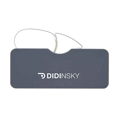 DIDINSKY Lesebrille für Damen und Herren Transparent. Kompakte leichte randlose brillen. Brillengestelle für damen und herren. Lesehilfe Retro. Grey +1.0 - LOUVRE