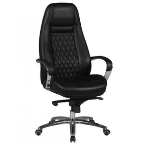 AMSTYLE Chefsessel SPM1.298 - Ergonomischer Bürostuhl in Echt Leder - Bürostuhl mit hochwertigem Echt Leder, belastbar bis 120 kg. Ideal für lange Sitzzeiten dank Lordosenstütze und verstellbarer Wippmechanik.