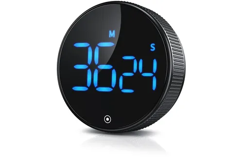 BEARWARE Küchentimer Küchenwecker Eieruhr, LED Display, Countdown, digital & magnetisch großes LED Display, Alarmton einstellbar, Stoppuhr fürs Kochen