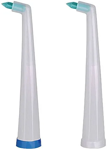 newgen medicals Zubehör zu Schall Zahnreiniger: Aufsteckbürsten für el. Slim-Schallzahnbürste SW-31k (Elektro-Schallzahnbürste, Zahnbürste mit Ladestation)