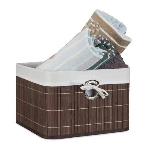 2x Faltbox Aufbewahrungsbox leicht waschbar 31 cm 0,5 kg braun