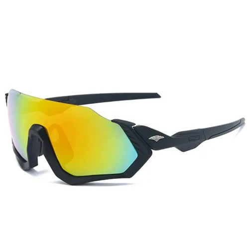 Ncheli Sportbrille Polarisiert UV400 • Leichtes Rahmen • Für Fahrrad & Motorrad • Stoßfest/Wasserdicht• Männer & Frauen Angeln• Ski• Laufen