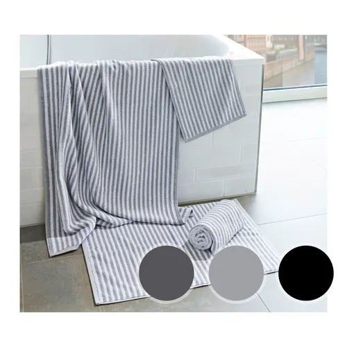 done.® Duschtuch Daily Shapes Stripes - Jacquard-Walkfrottier - Badetuch mit hochwertigem Jacquard-Muster, aus weichem Walkfrottier für optimalen Komfort und Saugfähigkeit. Setze frische Akzente in deinem Bad!