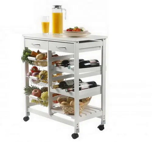 Urban Living Küchenwagen mit Weinregal