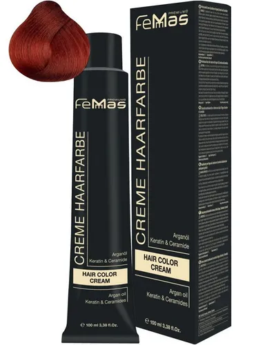 Femmas Premium Haarfarbe FemMas Hair Color Cream 100ml Haarfarbe Pure&Mix Kupfer