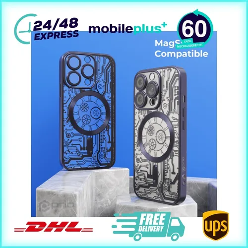 prio elegante Handyhülle MAG für iPhone 15 Pro Max schwarz