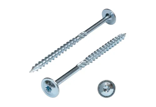 PARCO Schraube Tellerkopfschrauben blau-verzinkt 8x200mm & weitere - ETA Zulassung, (25 St., Legierter Stahl), Holzbauschrauben, CUT-Spitze erleichtert das Einschrauben