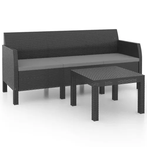 vidaXL 2-tlg. Garten-Lounge-Set mit Kissen
