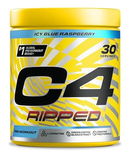 C4 Ripped Pre-Workout Icy Blue Raspberry 189g