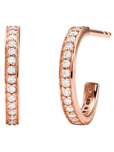 Michael Kors Creolen Damen Ohrringe aus Silber 925 mit Zirkonia - Ohrschmuck aus hochwertigem Sterlingsilber 925, verziert mit funkelndem Zirkonia, ideal für stilbewusste Damen und jedes besondere Outfit.