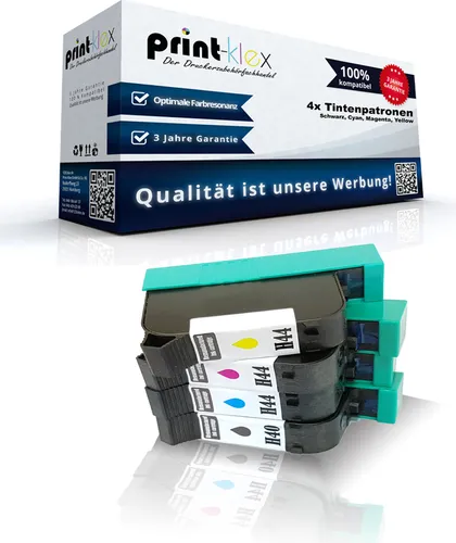 4x Kompatible Tintenpatronen für HP DesignJet 350C DesignJet 350C Plus DesignJet 450C 51640AE 51644CE 51644ME 51644YE Schwarz Cyan Magenta Yellow - Sparpack
