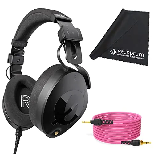 Rode NTH-100 Studio-Kopfhörer + 2,4m Kabel Pink + keepdrum Tuch