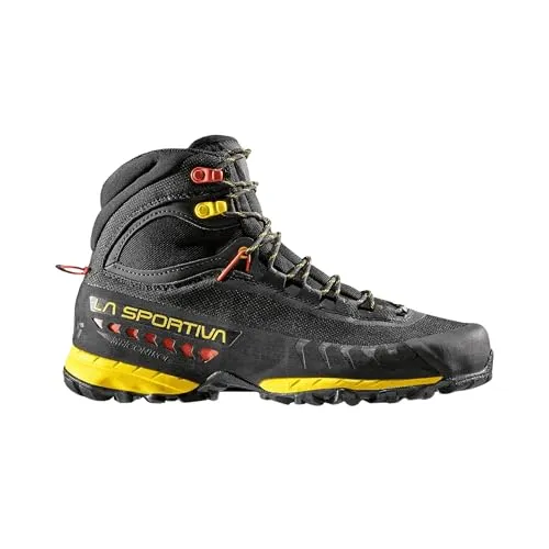 La Sportiva TXS GTX black/yellow 42.5 - Ideal für anspruchsvolle Wanderungen - Wanderschuhe für technische Ansprüche, leicht, wasserdicht und atmungsaktiv, perfekt für Klettersteige und schwieriges Gelände.