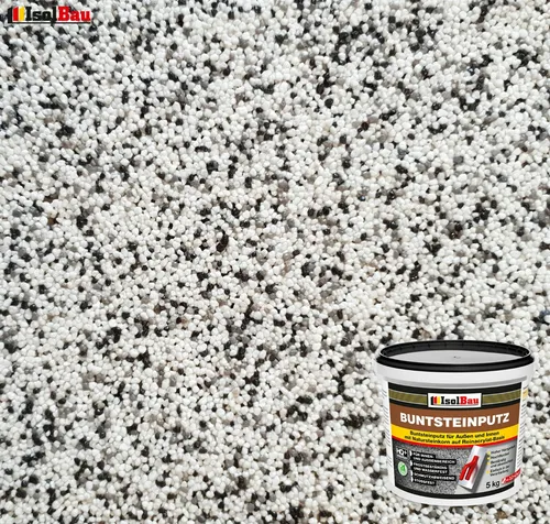 Mosaikputz Buntsteinputz BP 10 (weiss, grau, schwarz) 5 kg Fertigputz Sockelputz