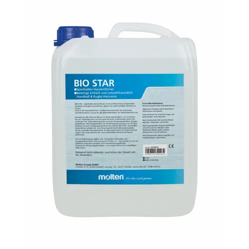 Molten OC0015 Harzentferner - Biologisch abbaubarer Handballharzentferner auf Wasserbasis, ideal für die Entfernung von Harzen aus Sporthallen. Ergibt bis zu 150 Liter Lösung und ist sowohl maschinell als auch manuell anwendbar.