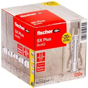 Fischer Dübel 573161, SX Plus, 8 x 40mm, Universaldübel, 120 Stück