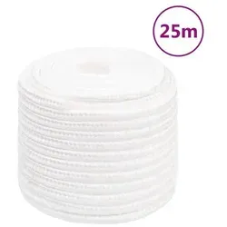 vidaXL Bootsseil Weiß 16 mm 25 m aus Polypropylen von vidaXL